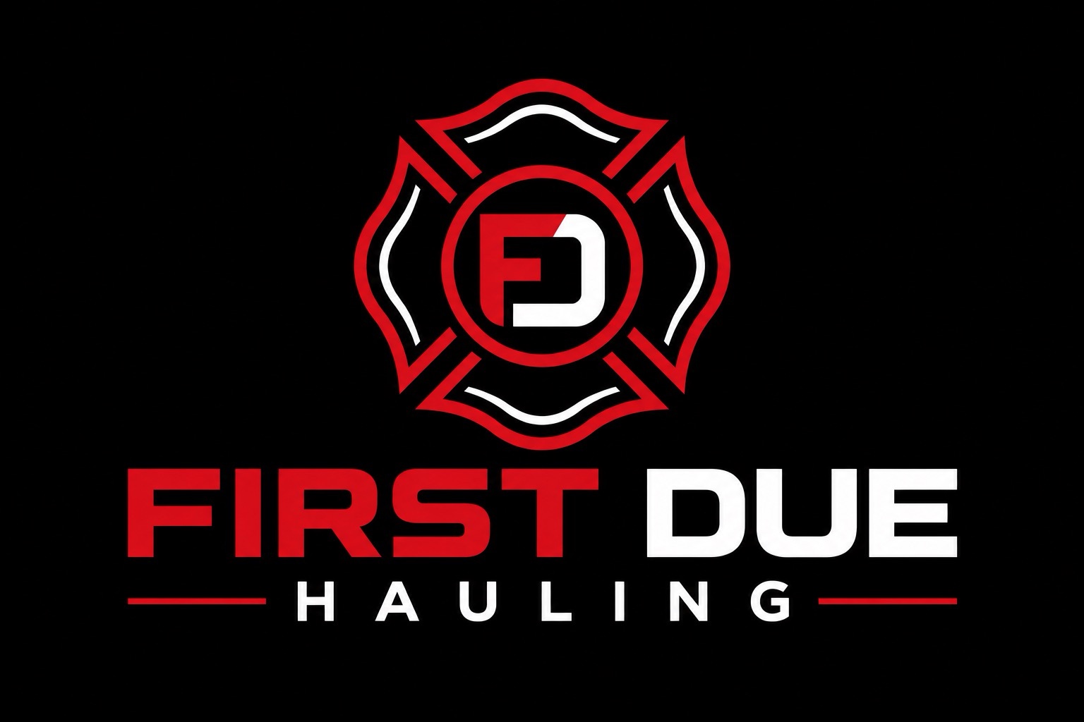 First Due Hauling badge and wordmark